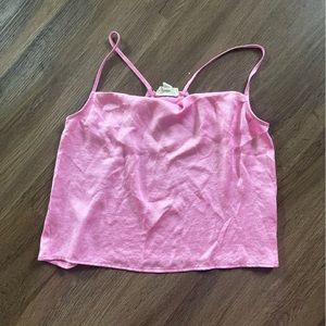 pink cow neck tank top